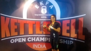 All India Gold Medal Winner and Best Kettle bell Lifter-female-march 2015 at EKFA Championships-